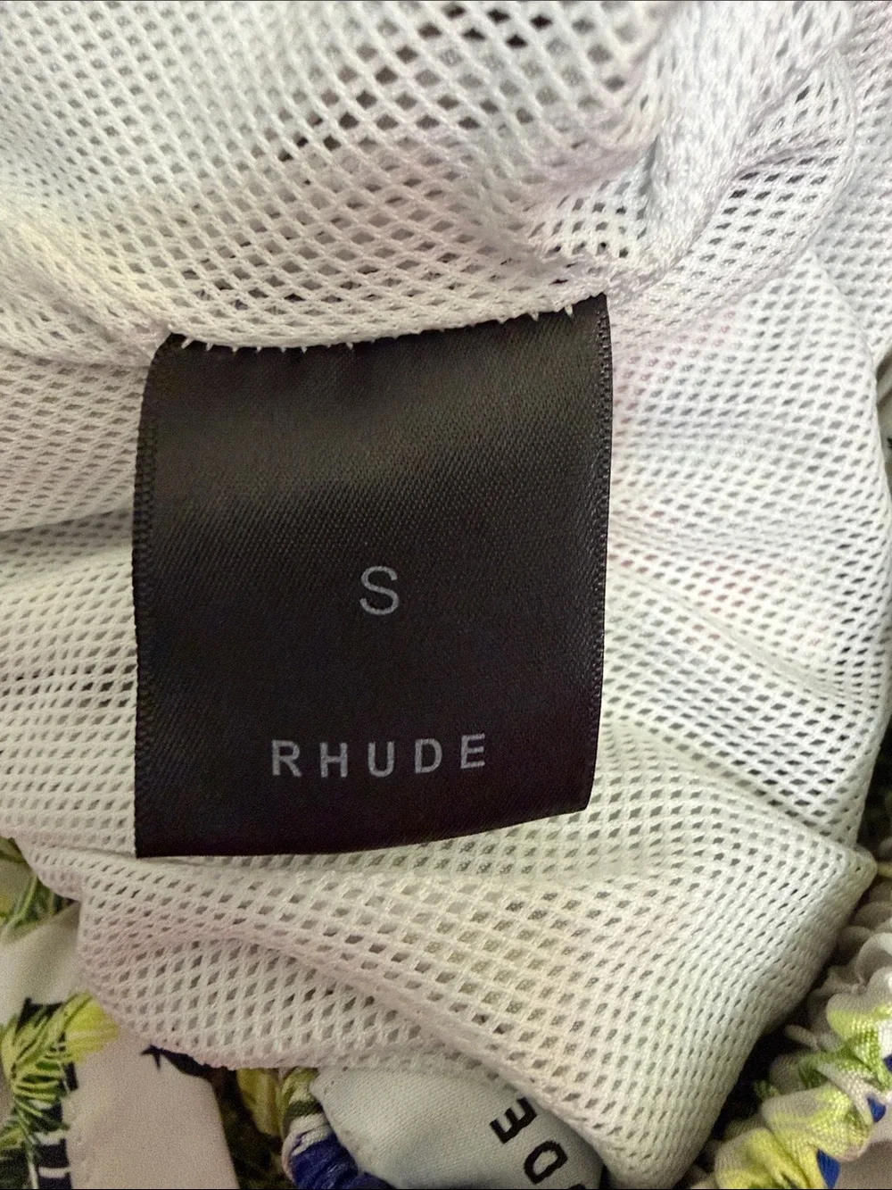 Rhude Cigarette Box Allover Print Swim Trunk Shorts